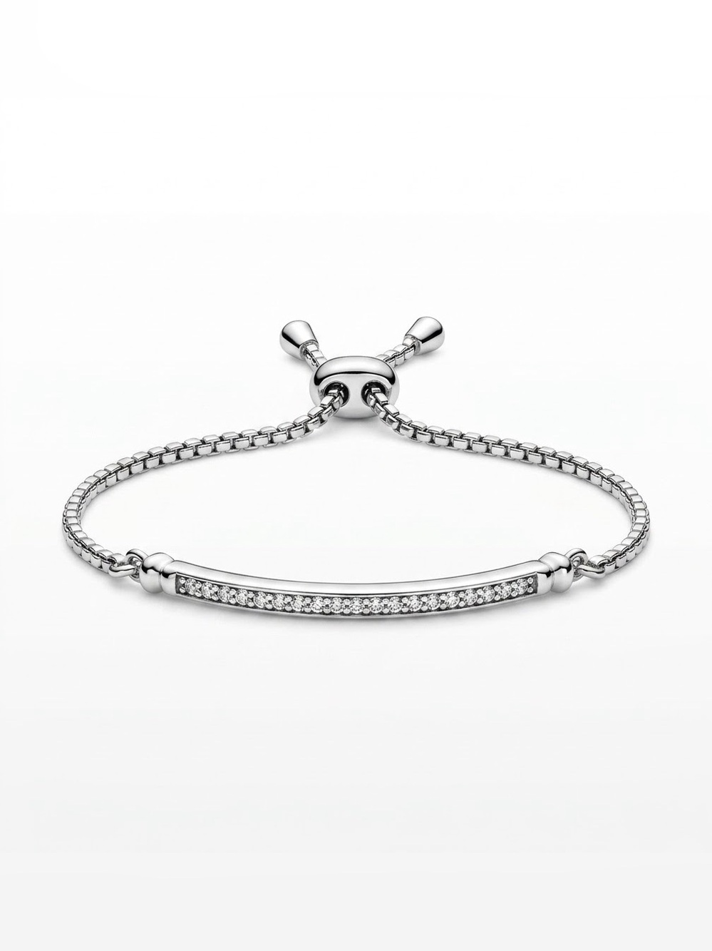 Kendra Scott Silver Crystal Bar Adjustable Bracelet